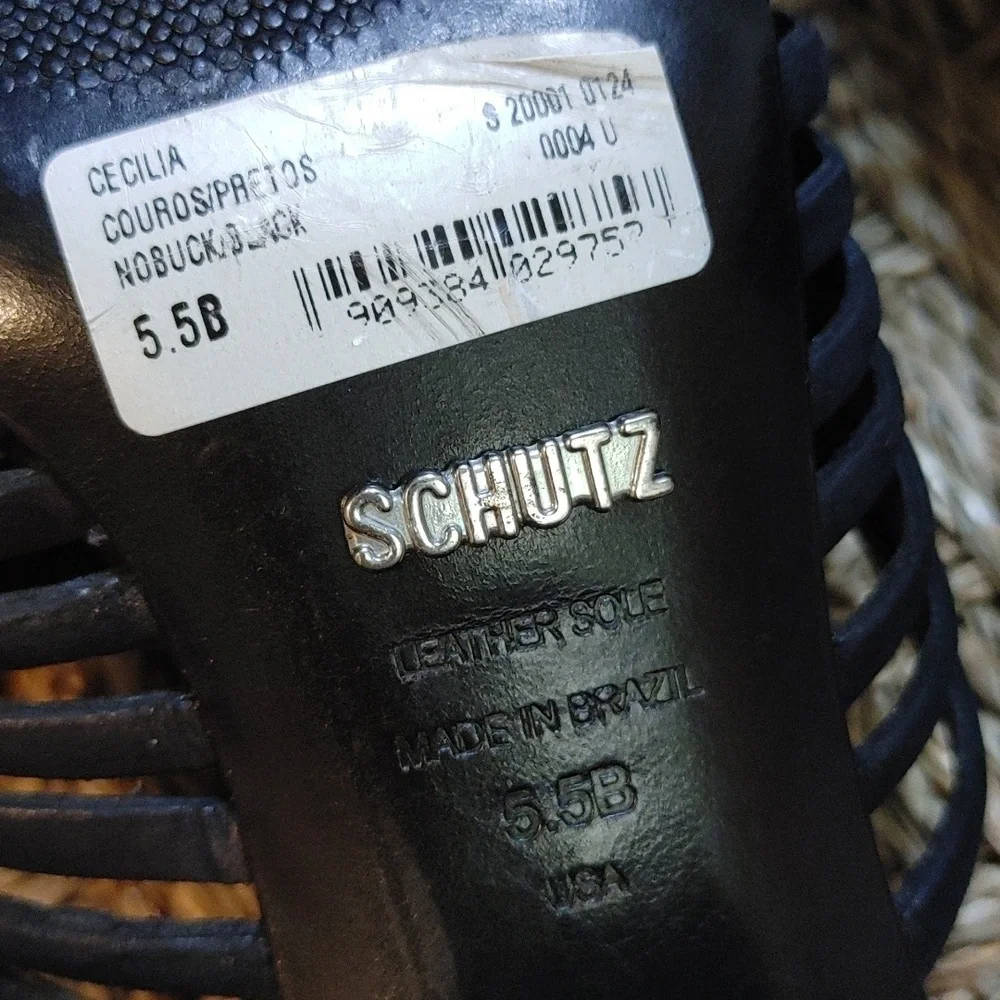 Schutz Black Cecilia Slip-on Shoes